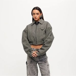 Lioness CLAUDE TWEED JACKET | ASH TWEED A10